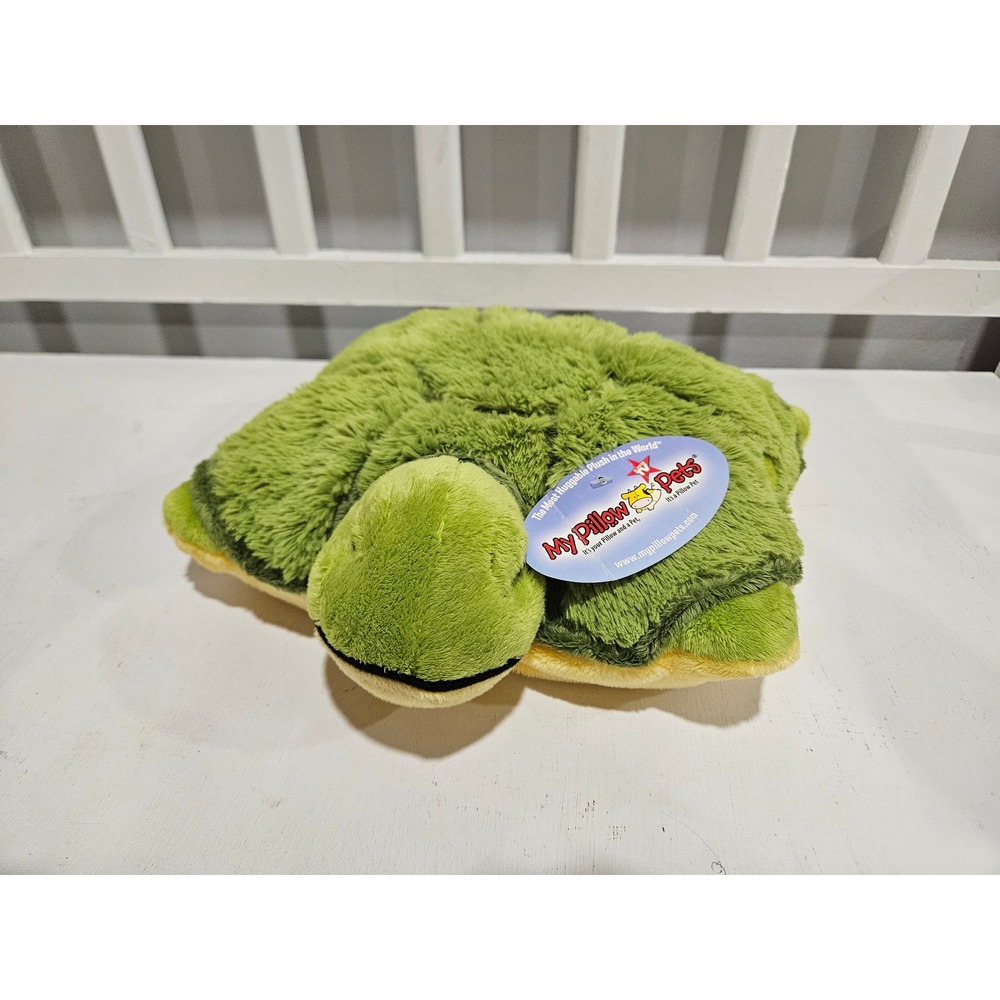 NWT Pillow Pets Tardy Turtle Pillow Plush 11"
